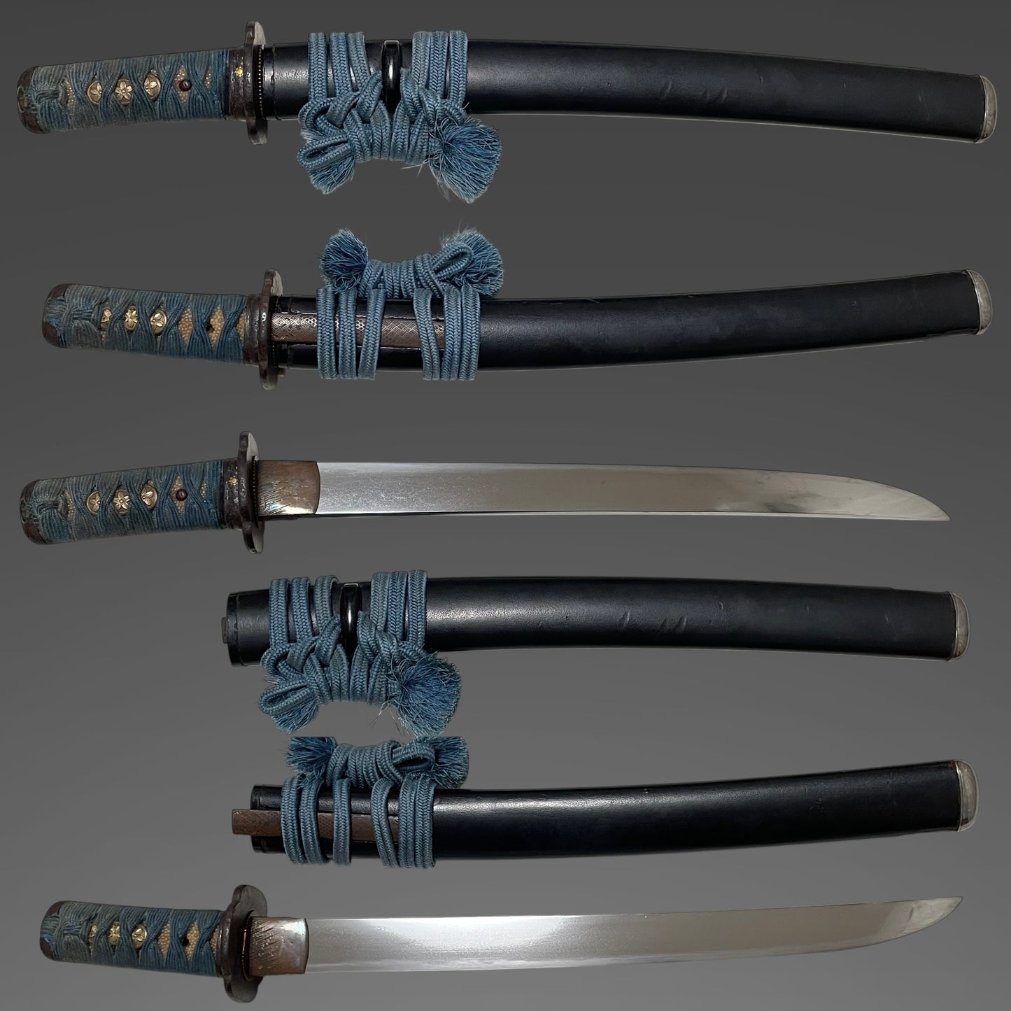 Hirazukuri 平造り Heavy Wakizashi with Kozuka, Wide and Thick blade, Edo period mumei