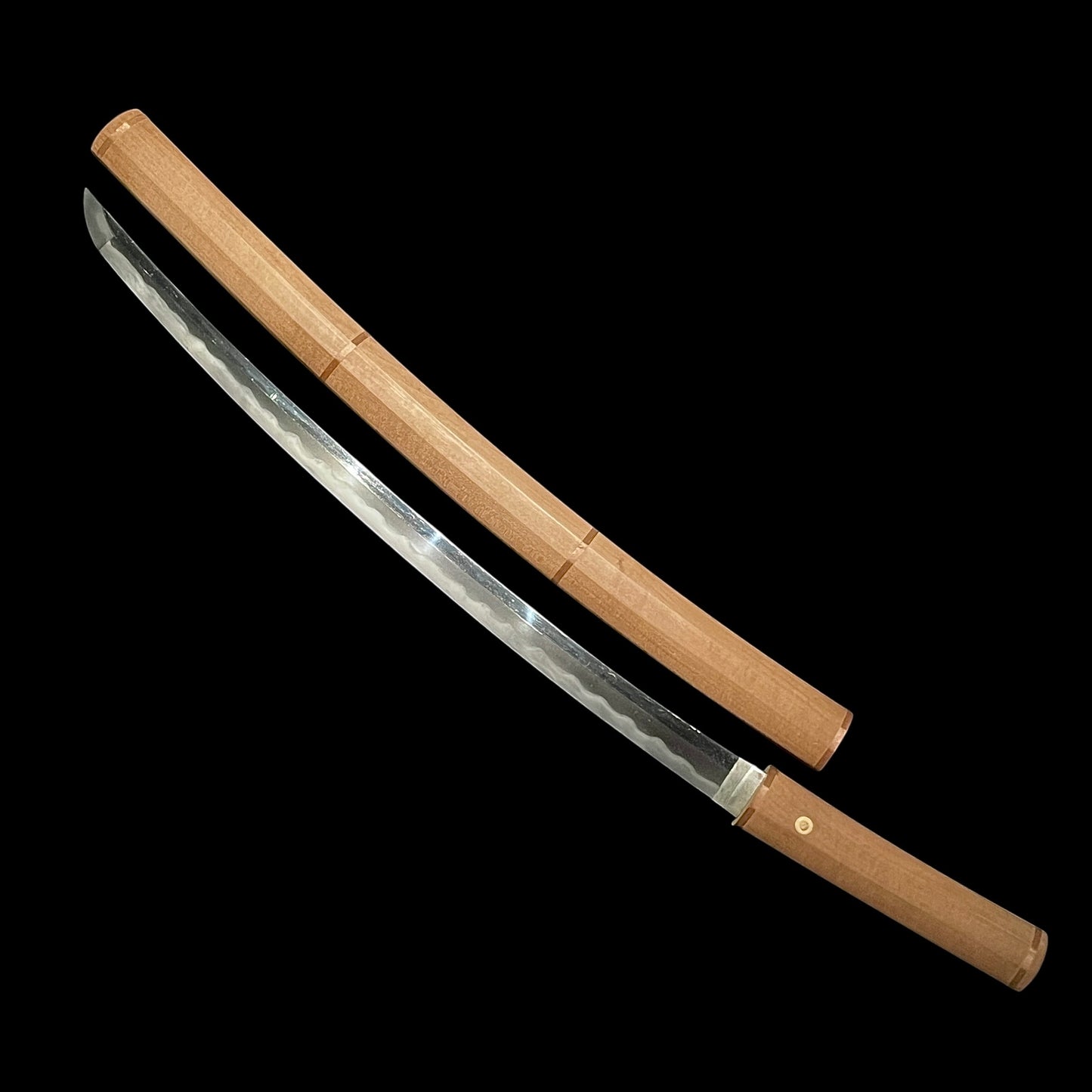 Astonishing Hamon Long Wakizashi, Edo period mumei