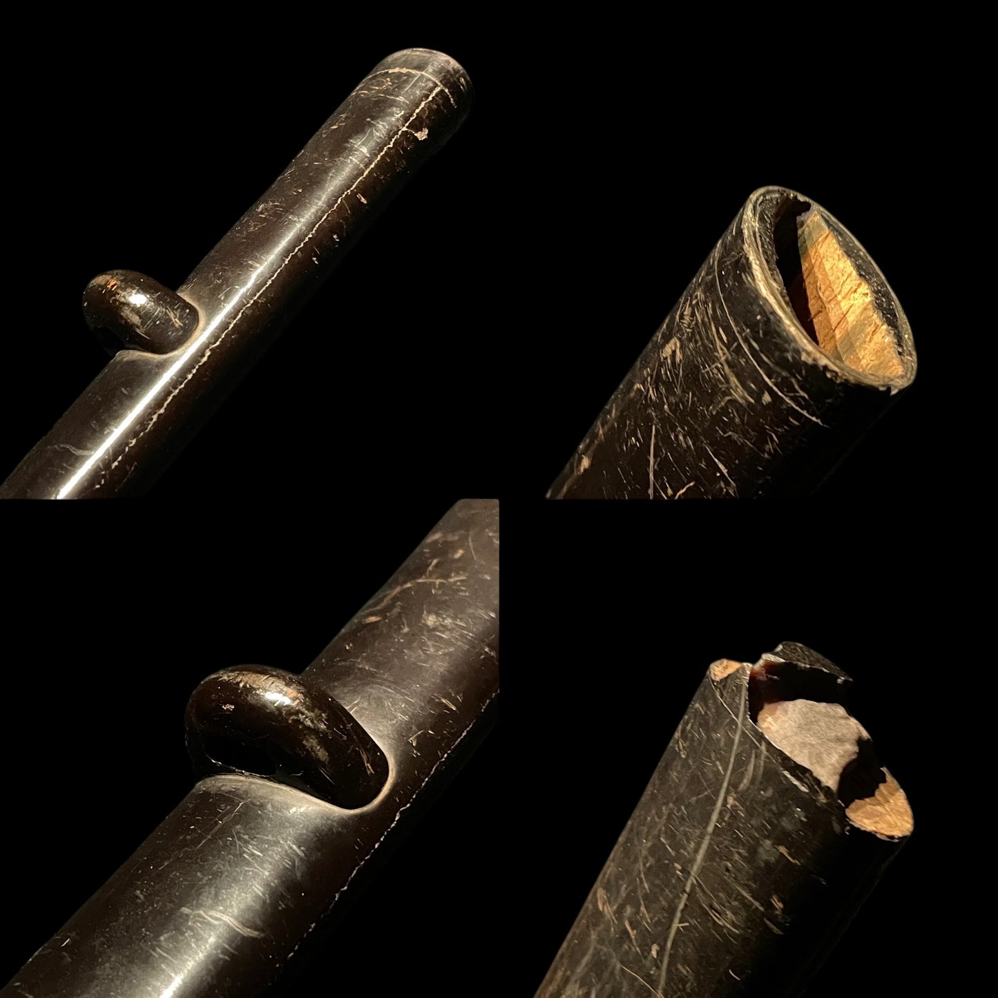 Black KATANA, Yamashirokoku Fushimiju Kaneie signed Tsuba,Dragon Menuki