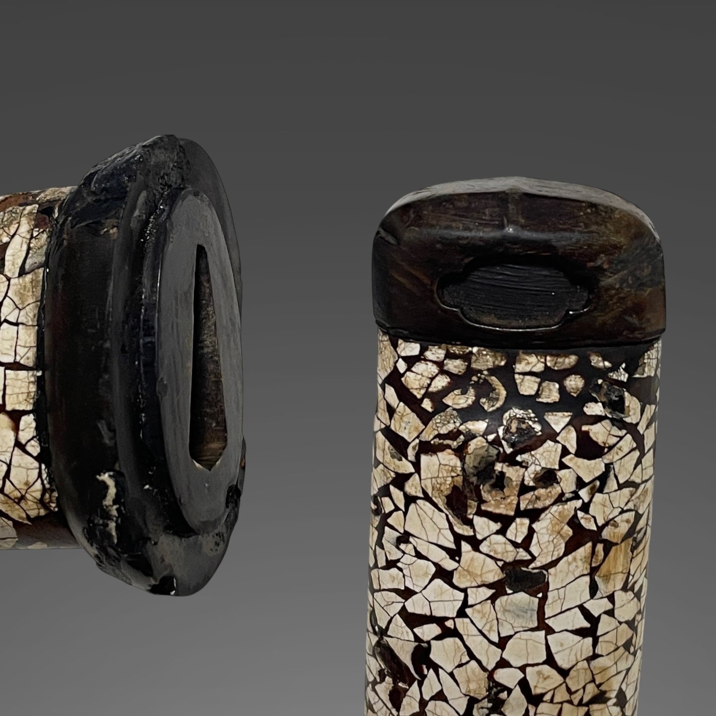 Rare Style Rankaku Koshirae 卵殻拵, Aikuchi Tanto, Edo period mumei