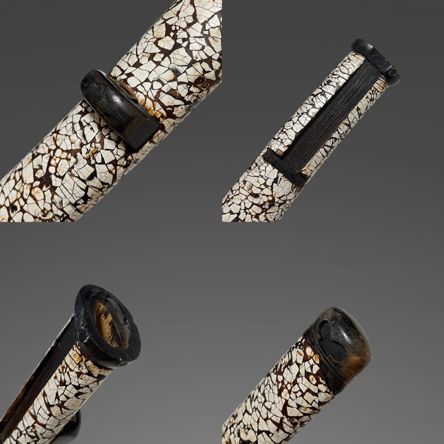 Rare Style Rankaku Koshirae 卵殻拵, Aikuchi Tanto, Edo period mumei