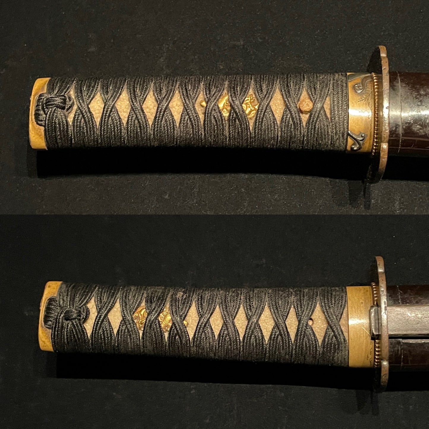 Wild plants Fuchikashira 政利 Masatoshi signed, WAKIZASHI with KOZUKA, Edo priod